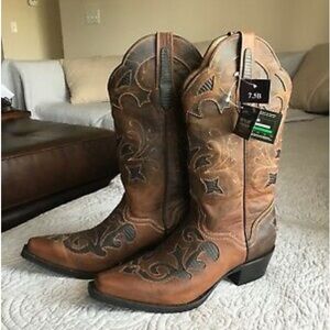 JB Dillon brown women’s cowboy boots
